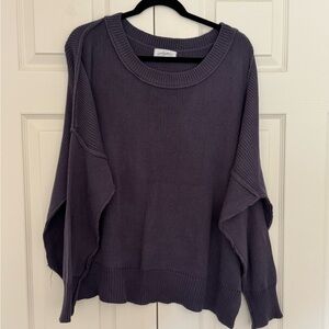 CJLA Dolman oversized Women's blue Sweater